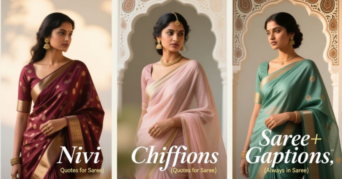 Saree Captions for Instagram [Quotes for Saree]