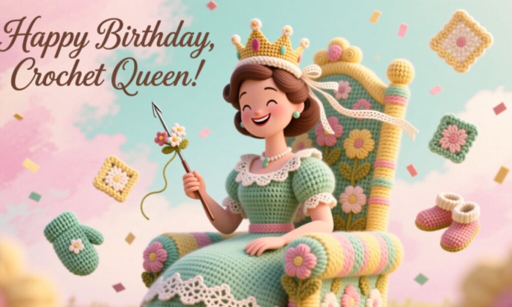 crochet-queen-birthday-captions