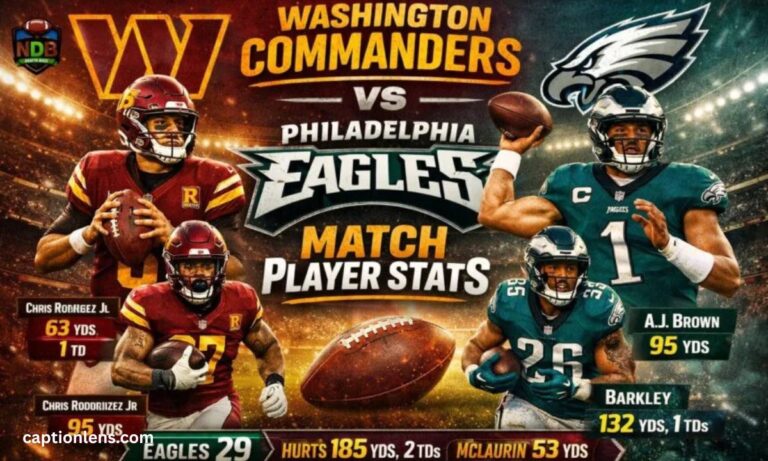 Deep Dive Washington Commanders vs Philadelphia Eagles Match Player Stats