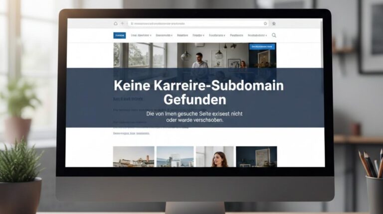 Keine Karriere-Subdomain Gefunden
